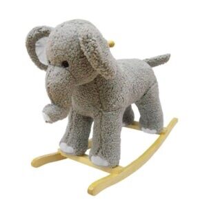 plush nursery elephant rocking horse